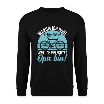 Grand-père Bike Lover Grand-père Bike Pops - Sweat-shirt Unisexe - noir - Devant - Alina (178cm) & Michal (187cm)