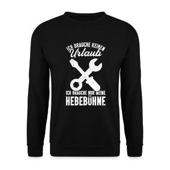 Automechaniker Kfz Techniker Fahrzeugreparatur - Unisex Pullover - Schwarz - Vorne - Alina (178cm) & Michal (187cm)