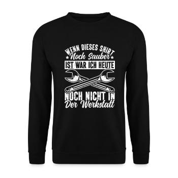 Automechaniker Kfz Techniker Fahrzeugreparatur - Unisex Pullover - Schwarz - Vorne - Alina (178cm) & Michal (187cm)