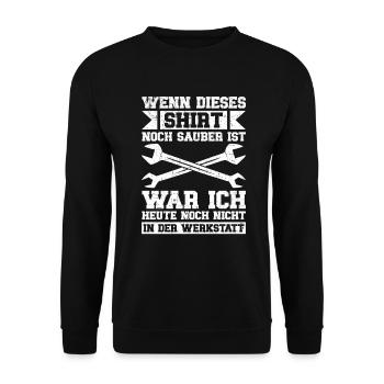 Automechaniker Kfz Techniker Fahrzeugreparatur - Unisex Pullover - Schwarz - Vorne - Alina (178cm) & Michal (187cm)