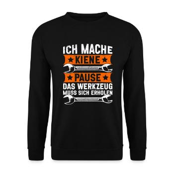 Automechaniker Kfz Techniker Fahrzeugreparatur - Unisex Pullover - Schwarz - Vorne - Alina (178cm) & Michal (187cm)