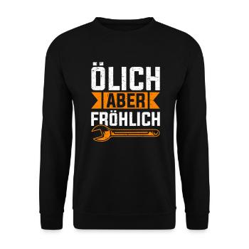 Automechaniker Kfz Techniker Fahrzeugreparatur - Unisex Pullover - Schwarz - Vorne - Alina (178cm) & Michal (187cm)