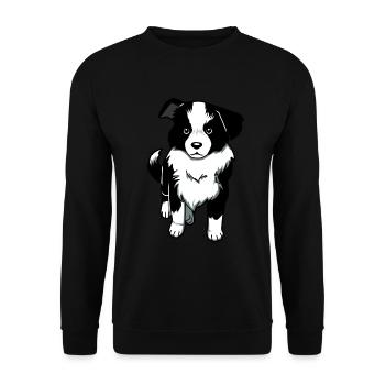 Border Collie Amateur de chiens Race de chiens - Sweat-shirt Unisexe - noir - Devant - Alina (178cm) & Michal (187cm)