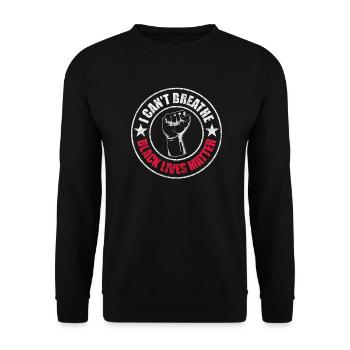 Black Lives Matter Je ne peux pas respirer - Sweat-shirt Unisexe - noir - Devant - Alina (178cm) & Michal (187cm)