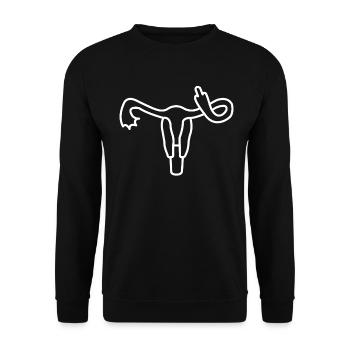 Droits des femmes féminisme utérin - Sweat-shirt Unisexe - noir - Devant - Alina (178cm) & Michal (187cm)