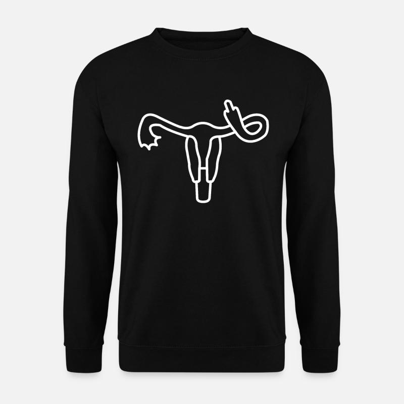 Uterus Feminismus Frauenrechte - Unisex Pullover - Schwarz