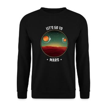 Mars Outer Space Space - Unisex Sweatshirt - black - Front - Alina (178cm) & Michal (187cm)