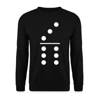 Domino Gruppenkostüm 3 6 Fasching Geschenk T-Shirt - Unisex Pullover - Schwarz - Vorne - Alina (178cm) & Michal (187cm)
