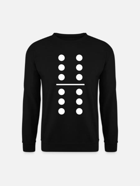 Domino Gruppenkostüm 6 6 Fasching Geschenk T-Shirt - Unisex Pullover - Schwarz