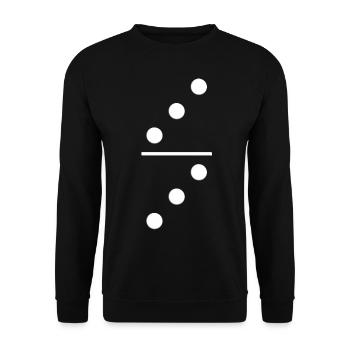 Domino Gruppenkostüm 3 3 Fasching Geschenk T-Shirt - Unisex Pullover - Schwarz - Vorne - Alina (178cm) & Michal (187cm)