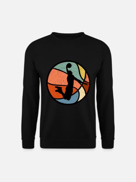 Vintage Retro Basketball Spieler Geschenk T-Shirt - Unisex Pullover - Schwarz