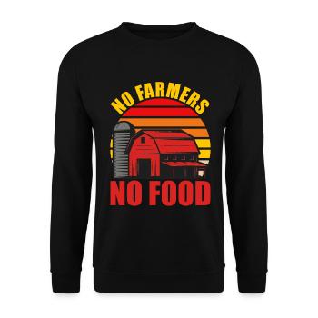No Farmers No Food Farmer Farmer Gift T-Shirt - Unisex Sweatshirt - black - Front - Alina (178cm) & Michal (187cm)