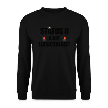 Polizist Status 6 Lustiges Geschenk - Unisex Pullover - Schwarz - Vorne - Alina (178cm) & Michal (187cm)