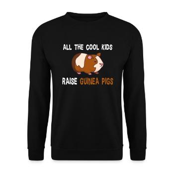 Rongeur cochon d'Inde Cool Kids - Sweat-shirt Unisexe - noir - Devant - Alina (178cm) & Michal (187cm)