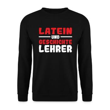 Latein und Griechisch Lehrer - Unisex Pullover - Schwarz - Vorne - Alina (178cm) & Michal (187cm)