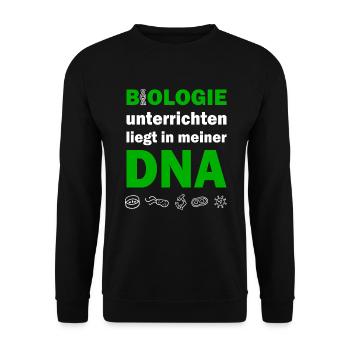Biologie Lehrer DNA Biologe Bio - Unisex Pullover - Schwarz - Vorne - Alina (178cm) & Michal (187cm)