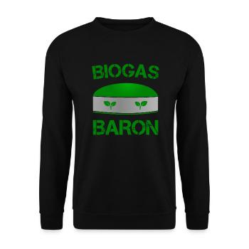 Biogas Baron Biogasanlage - Unisex Pullover - Schwarz - Vorne - Alina (178cm) & Michal (187cm)