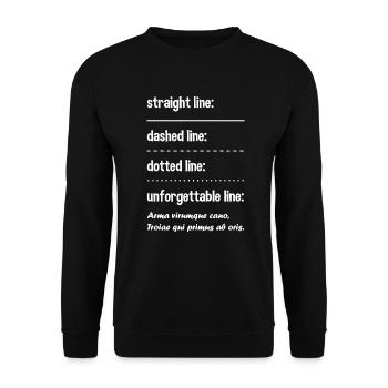 Latin Language Funny Latin Saying - Unisex Sweatshirt - black - Front - Alina (178cm) & Michal (187cm)
