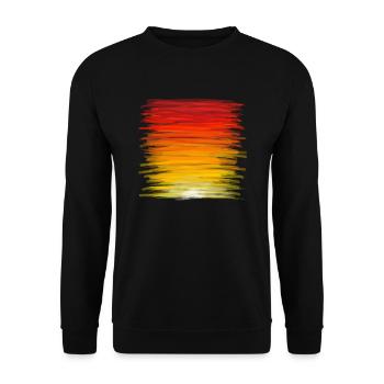 Coucher de soleil peinture crépuscule acrylique - Sweat-shirt Unisexe - noir - Devant - Alina (178cm) & Michal (187cm)