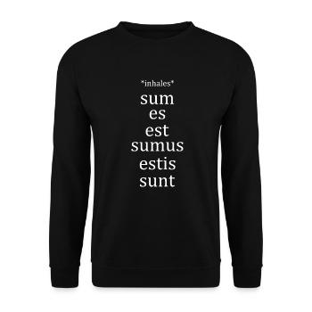 Latin Language Latin Student Teacher - Unisex Sweatshirt - black - Front - Alina (178cm) & Michal (187cm)
