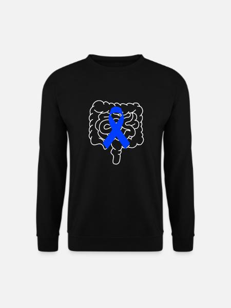 Darmkrebs Darm Krebs Blaue Schleife - Unisex Pullover - Schwarz