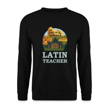 Latin professeur de latin - Sweat-shirt Unisexe - noir - Devant - Alina (178cm) & Michal (187cm)