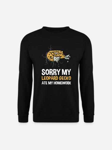 Leopard gecko gecko homework eaten - Unisex Sweatshirt - black