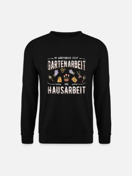 Gartenarbeit Wörterbuch Garten Gärtner - Unisex Pullover - Schwarz