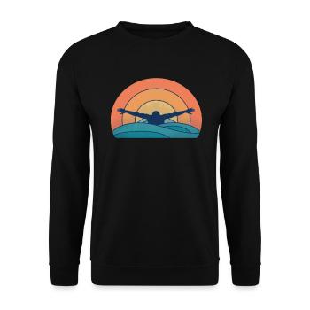 Nageur papillon natation sports nautiques - Sweat-shirt Unisexe - noir - Devant - Alina (178cm) & Michal (187cm)