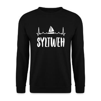 Sylt Urlaub Fernweh Nordsee Norddeutsch - Unisex Pullover - Schwarz - Vorne - Alina (178cm) & Michal (187cm)