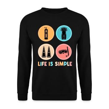 Plongée Sport Plongée Sous-marine Scuba Diving - Sweat-shirt Unisexe - noir - Devant - Alina (178cm) & Michal (187cm)