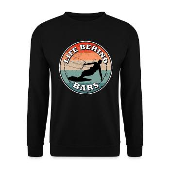 Kitesurfer Kitesurfing Kiteboarding Surfer - Unisex Pullover - Schwarz - Vorne - Alina (178cm) & Michal (187cm)