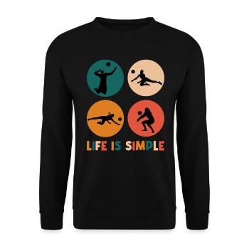 Beachvolleyball Volleyball Team Spieler - Unisex Pullover - Schwarz - Vorne - Alina (178cm) & Michal (187cm)