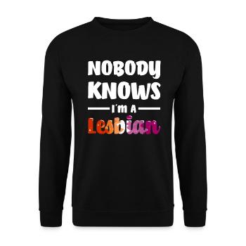 Lesbian LGBT Gay Pride LGBTQ Gay - Unisex Sweatshirt - black - Front - Alina (178cm) & Michal (187cm)