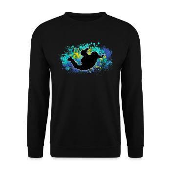 Skydiver Skydive Skydive - Unisex Sweatshirt - black - Front - Alina (178cm) & Michal (187cm)