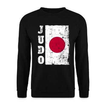 Judo Sport Judoka Flag Flag Tokyo Japan - Unisex Sweatshirt - black - Front - Alina (178cm) & Michal (187cm)