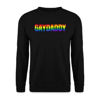 Gay Daddy Gay Daddy Gay Pride - Sweat-shirt Unisexe - noir - Devant - Alina (178cm) & Michal (187cm)