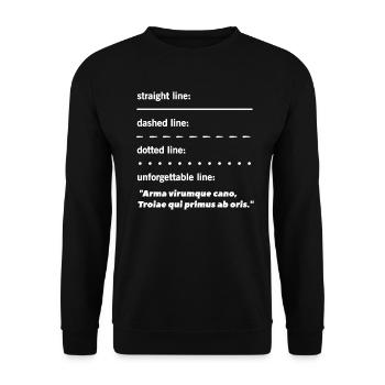 Latin Professeur de latin Phrase latin Drôle - Sweat-shirt Unisexe - noir - Devant - Alina (178cm) & Michal (187cm)