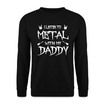 Metal Electric Guitar Kids Rock Daddy Baby - Sweat-shirt Unisexe - noir - Devant - Alina (178cm) & Michal (187cm)