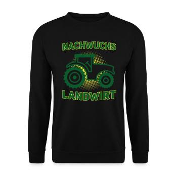 Landwirtschaft Nachwuchs Landwirt Kinder Traktor - Unisex Pullover - Schwarz - Vorne - Alina (178cm) & Michal (187cm)
