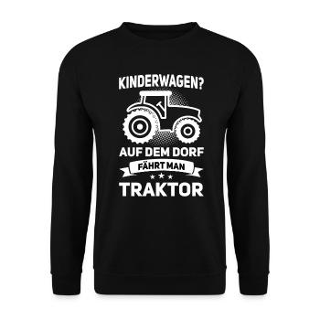 Landwirtschaft Nachwuchs Landwirt Kinder Traktor - Unisex Pullover - Schwarz - Vorne - Alina (178cm) & Michal (187cm)