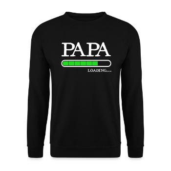 Papa Loading Grossesse Annoncer bébé naissance - Sweat-shirt Unisexe - noir - Devant - Alina (178cm) & Michal (187cm)