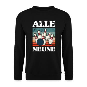 Kegeln Kegelclub Kegelbahn Kegler Kegelverein - Unisex Pullover - Schwarz - Vorne - Alina (178cm) & Michal (187cm)
