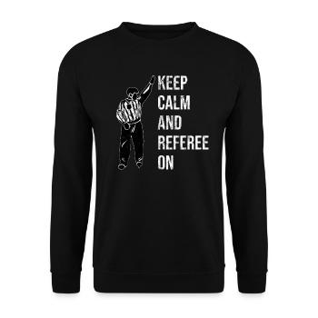 Keep Calm And Referee On Ice Hockey Referee - Sweat-shirt Unisexe - noir - Devant - Alina (178cm) & Michal (187cm)