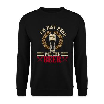 Je suis juste ici pour la bière - Darts Player Darts - Sweat-shirt Unisexe - noir - Devant - Alina (178cm) & Michal (187cm)