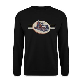 - Truck Driver Trucker Trucks - Unisex Sweatshirt - black - Front - Alina (178cm) & Michal (187cm)