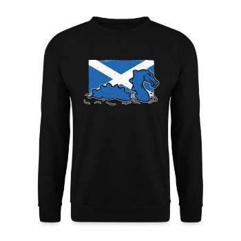Loch Ness Nessie Monster Schottland - Unisex Pullover - Schwarz - Vorne - Alina (178cm) & Michal (187cm)