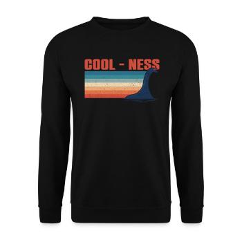Cool - Ness - Loch Ness Nessie Monster - Unisex Sweatshirt - black - Front - Alina (178cm) & Michal (187cm)