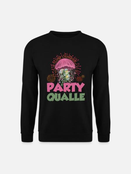 Party Qualle - Qualle Medusa Meerestier - Unisex Pullover - Schwarz