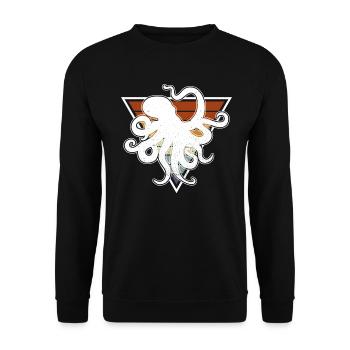 Oktopus Kraken Tintenfisch Tentakel - Unisex Pullover - Schwarz - Vorne - Alina (178cm) & Michal (187cm)